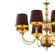 Kattokruunu Baranio, 8-lamppuinen, kangasvarjostimilla