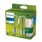 Philips-LED-lamppu E27 A60 2,3W 485lm 3000K 2 kpl