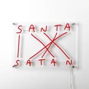 LED-koristeseinävalaisin Santa-Satan, punainen