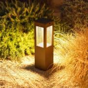 LED aurinkojalustavalaisin Tradition Sensor Corten 40cm