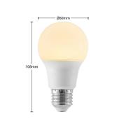 LED-lamppu E27 A60 8W 3 000 K opaali, 10 kpl