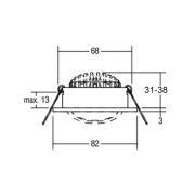 LED-kattouppospotti Dione 3 000 K, musta