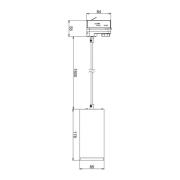 LED-riippuvalaisin 3-piirinen 20W musta