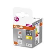 OSRAM Base PIN LED kaksikantainen G9 1,9W 2700K 5x