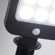 LED-aurinkoenergian maapiikkivalo 67424BK-PIR, liiketunnistin, 36cm