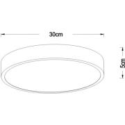 LED-kattovalaisin Unar, kultainen mattamusta, Ø 30 cm