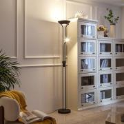 Lindby LED-lattiavalaisin Josefin, musta, lukuvalo, himmennettävä