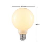 LED-lamppu E27 4W 2700K G95 globe opaali 3x