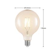 LED-filamentti E27 8W 2700K G125 globe kirkas 2kpl