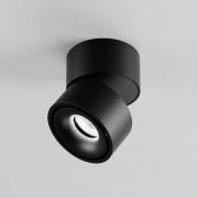 Egger DLS LED-valonheitin Clippo musta/musta Ø 10 cm DALI DTW