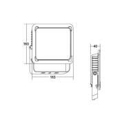 BRUMBERG Neo Midi LED-valonheitin, leveys 23,3 cm 4000K