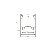 BRUMBERG asennusprofiili korkeus 25 mm pituus 1 m alumiini