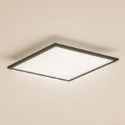 Lindby LED-paneeli Enhife, musta, 40 x 40 cm, metalli, 4000K