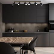 Envostar Tino kattospotti 6-lamppuinen musta/puu