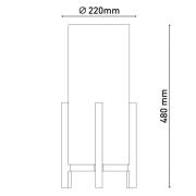 Madita LED-pöytävalaisin, korkeus 48 cm, luonnonvalkoinen/pellavainen