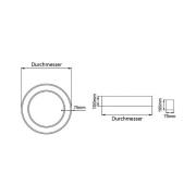 BRUMBERG Biro Circle Ring, Ø 45cm, on/off, valkoinen, 4000 K