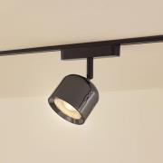 Lindby LED-valonheitin 48 V Lumaro, harmaa, Ø 8,2 cm, alumiini, himmen...