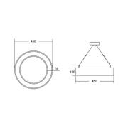 BRUMBERG Biro Circle Ring10 direct CA Ø 45 cm musta 4000 K 4000 K