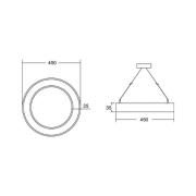 BRUMBERG Biro Circle Ring 3,5 suora Ø 45cm CA musta 4000K