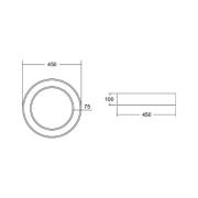 BRUMBERG Biro Circle Ring katto Ø 45 cm on/off valkoinen 840