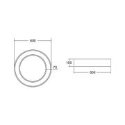 BRUMBERG Biro Circle Ring kattorengas, Ø 60cm, DALI, musta, 830