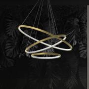 HOOP LED-riippuvalaisin, 93 W, Ø 80 cm, 4 000 K, kultainen