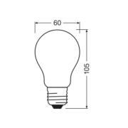 OSRAM LED Classic, matta, E27, 5 W, 1 055 lm, 4 000 K, A75