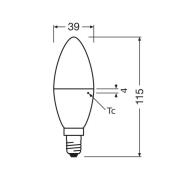 OSRAM LED Classic Star, kynttilä, matta, E14, 7,5 W, 4 000 K