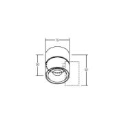 BRUMBERG LED-kattovalaisin Circle Mini, Ø 7,5 cm, valkoinen