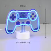 Control LED-pöytävalaisin, sininen, leveys 22,8 cm, muovia