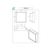 Oban-seinävalaisin, 24 cm x 24 cm, 1 x E27, valkoinen, IP65
