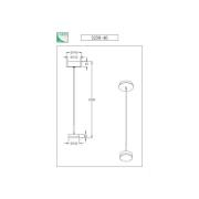 LED-riippuvalaisin Dunk, messinki, 1-valo, 3000 K, metallia