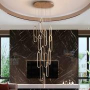 LED-ripustusvalaisin Colette rose gold 14-valo Ø 60cm kaukosäädin kauk...