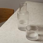 ferm LIVING karahvisetti Ripple Small, kirkas, lasi, 2-osainen