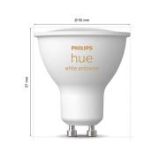 Philips Hue White Ambiance LED-heijastin GU10 4,2 W, 2 kpl, sarja