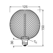 OSRAM Decor LED olki hehkulamppu Globe E27 3.5W kulta 1,800K