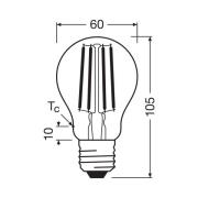 OSRAM LED-lamppu E27 5W hehkulanka 2700K 1055lm 2-pack 2-pack