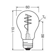 OSRAM LED Vintage E27 3.4W 2700K kierre hehkulanka kirkas