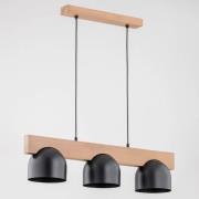 Envostar Afon riippuvalaisin, 3-lamppuinen, pyökki/musta