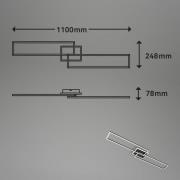 Frame S -LED-kattovalaisin CCT 110 x 24,8 cm musta