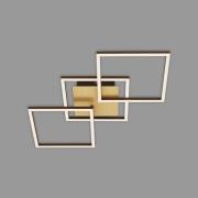 Frame LED-kattovalaisin, kultainen, himmennettävä, 3-valo, 3 valoa