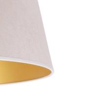 Varjostin Cone korkeus 25,5 cm, ecru/kulta