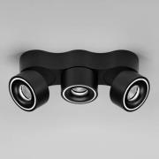 Egger DLS-valonheitin Clippo Trio, musta, DALI-himmennettävä