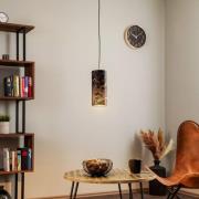 Joni riippuvalo, tekstiili, 1-lamppuinen musta marmoroitu