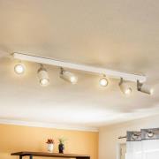 Kattokohdevalo Joker, valkoinen/hopea, 6-lamppuinen