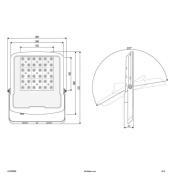 EVN Panthera LED-ulkovalaisin IP65 100W 4,000K