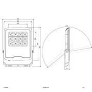 EVN Panthera LED-ulkovalaisin IP65 150W 4,000K