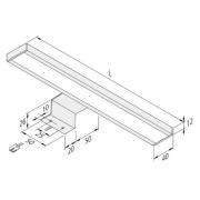 LED-pinta-asennettava kaappivalaisin Lugano 4 000K, 120 cm