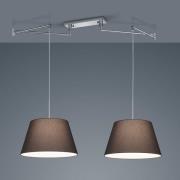 Helestra Certo -riippuvalo 2-lamp. antrasiitti