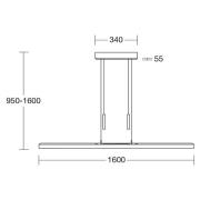 HerzBlut Leonora-riippuvalo Up&Down 160 cm pähkinä